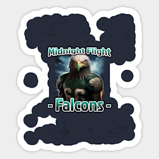 Midnight Flight Falcons Sticker